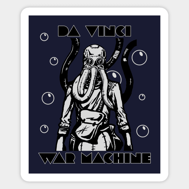 Da Vinci War Machine - Going Deep (The Diver) Sticker by TheHaloEquation